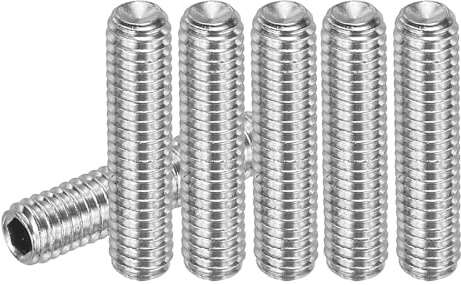 PATIKIL 30 Stück Madenschraube M4 x 16mm, 304 Edelstahl Madenschrauben Set für Türklinken Halterung Möbel Lampen Wasserhahn Reparaturen, Silber Innensechskant Gewindestifte Schrauben Set