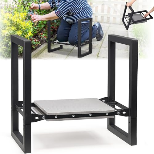 DIOPLX robuste, klappbare Gartenhocker mit Griffen und stabilen Kniebank, Geschenke für Damen, Herren, Senioren, Gärtner, Outdoor