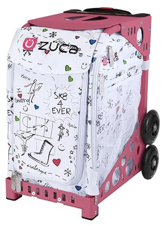 L'Estel Skates - ZUCA - ZUCA Sport Print SK8 - Zuca rosa vagn med SK8 fodral - Trolley/väska/resväska/stol rullskridskor Zuca - konståkning