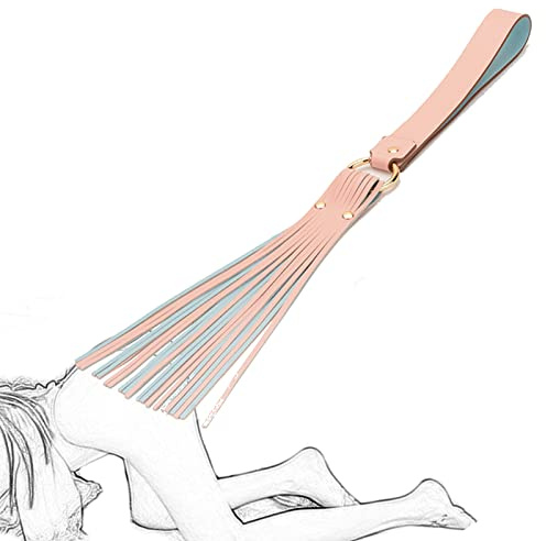 TRQOYTU Fouet Érotique Flogger SM Paddle Cuir Bondage Fessée Fouets De Massage Avec Dragonne Jeu De Rôle Jouets Sexuels Fétichistes Pour Femmes Hommes Et Couples Extrêmes