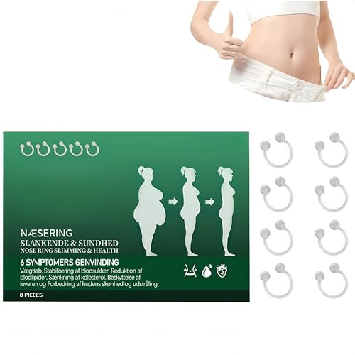 Nasenring für Abnehmen & Gesundheit, Nasenring zur Gewichtsabnahme, Abnehmen, Fettverbrennung (8 Stück)