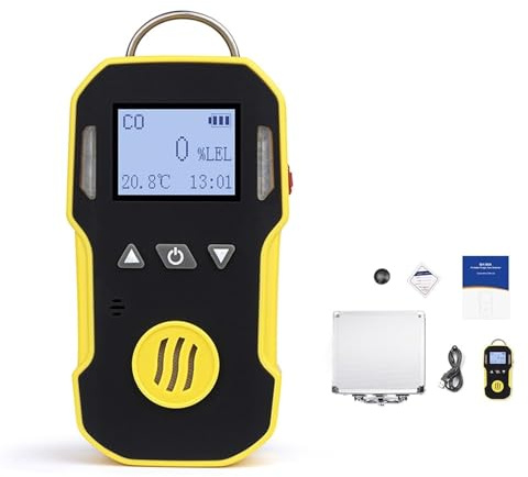 Detecteur de Gaz Détecteur de gaz CO Portable de l'industrie Monoxyde de Carbone CO mètre Eau, Poussière Antidéflagrant USB chargea 0-1000ppm CO mètre
