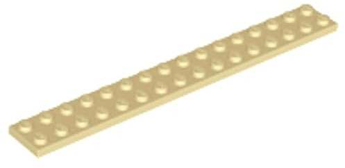 LEGO Plate 2 x 16, Part 4282 (Tan, 2, Bricks)