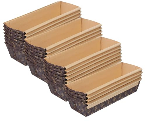 Toyvian 25 pezzi Teglie Forma Barca per Pane Stampi Carta Antiaderenti per Cottura Torte e Dolci per Feste e Preparazioni Domestiche