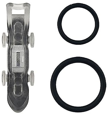 YUOIUX Magnetischer Angelhakenhalter schwarz Angelköderhalter Angelhaken Sicherer Halter mit 2 verschiedenen Gummiringen