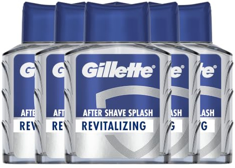 Gillette Series Bartpflege Aftershave Splash für Männer (100 ml), erfrischendes und belebendes Gefühl, belebender Meeresfrische-Duft für die Rasur, Geschenk für Männer (Packung mit 5)