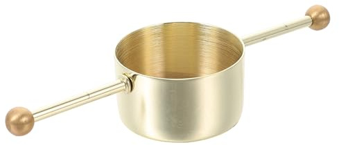 HINTRMENT Stainless Steel Double Ball Ounce Jigger Measuring Cup with Gold Plating, Wine and Cocktail Liquid Measuring Device for Bar and Home Use