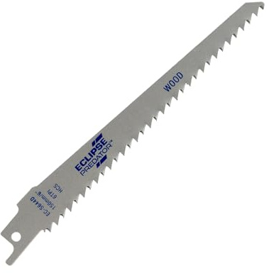 Eclipse Professional Tools EC-S644D Predator High Carbon Steel 150mm x 6TPI Reciprocating Saw Blades for Cutting Wood & Composition Materials (Pack of 5)