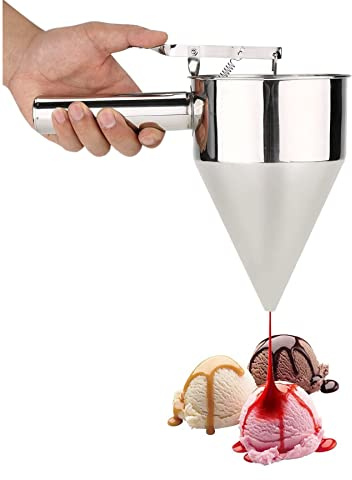 Edelstahl Trichter Backen Kuchen Nachtische die Werkzeuge mit Gestell für Hauptküche Bäckerei Gebrauch kochen