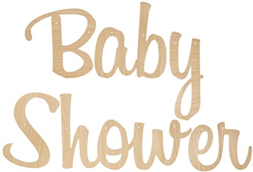 Hey Baby Babyparty Holz Girlande 2m
