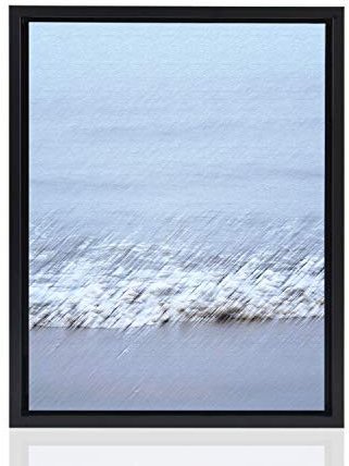 Stallmann Design Schattenfugenrahmen für Leinwände auf Keilrahmen | Farbe: Schwarz | Größe: 33 x 98 cm | Rahmen ohne Glas & Rückwand | mit Montagezubehör