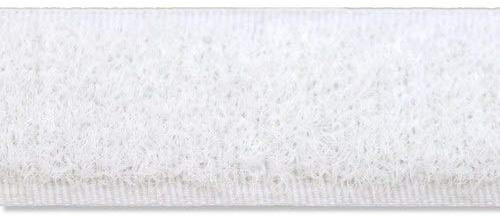 INTERDECO Flauschband zum Aufnähen, aus Polyester und Polyamid, Weiß, 20 mm breit, als Gegenstück zum Klettband, für Paneelwagen, Schiebegardinen und Raffrollos, Typ 5102008, 3 Meter