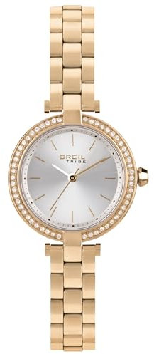 Breil Uhr Damen Sybille Ziffernblatt Silber Bewegung NUR Zeit Quartz e Bracelet Farbiger Stahl Gold EW0530