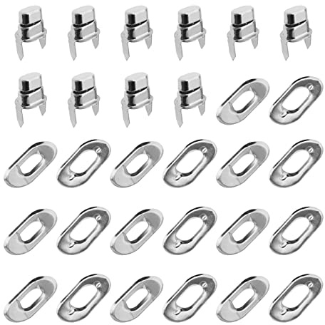 ECSiNG 10 Sets Drehverschlüsse Drehknopf Befestigungen Silber Zubehör für Handtaschen Lederwaren Zelt Möbel Gepäck