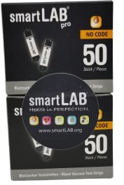 smartLAB pro Blutzuckerteststreifen mit 100 Teststreifen NUR für smartLAB Blutzuckermessgeraete NICHT smartLAB nG Blutzuckermessgeräte