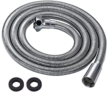 Brauseschlauch,D&DHardware Duschschlauch 1,5m aus Edelstahl Upgrade,Flexibler Brauseschlauch mit Dichtungen für Handbrause,Schnittstelle Aus Messing