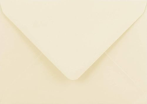 Briefumschläge, C5, cremefarben/elfenbeinfarben, für A5-Grußkarten, Weihnachtskarten, Hochzeitseinladungen, Basteln, 162 x 229 mm, 25 Stück