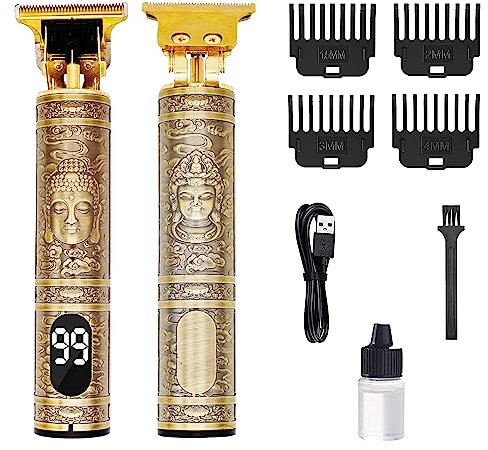 Tagliacapelli Professionale Rasoio Elettrico Barba e Corpo Uomo – Regolabarba, Depilatore, Trimmer di Precisione e Rifinitore, Macchinetta per Capelli Senza Fili, 4 Pettini e Kit Pulizia