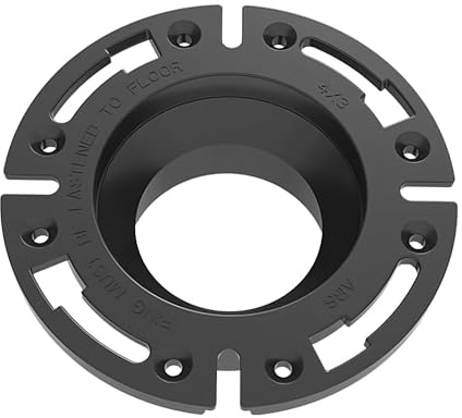 SEAFLO Universal-Ersatz-WC für Wohnmobile, 7,6 cm, Bodenflansch, Schwarz