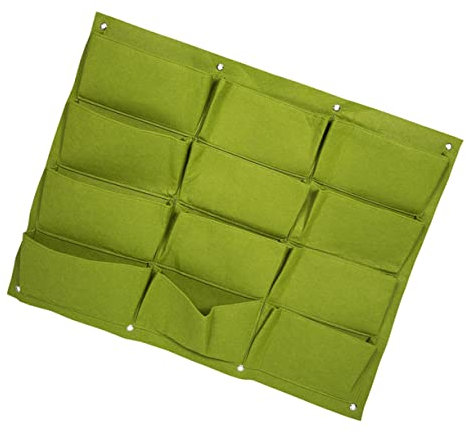 Milisten Pflanztaschen Aus Filz Zum Aufhängen An Wand – 12 Taschen Hängendes Vertikales Pflanzgefäß Für Garten Und Balkon Umweltfreundlich Platzsparend Für Zimmerpflanzen Und Gemüse