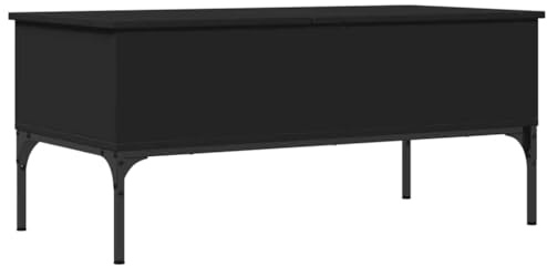 vidaXL Soffbord svart 100x50x45 cm konstruerat trä och metall