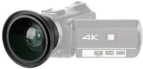 Septpenta Obiettivo Ultra Grandangolare 0, 39X, Accessorio per Obiettivo Fotocamera per Cellulare Con, Clip per Cellulare da 37 Mm, per Cellulari con Videocamera DV