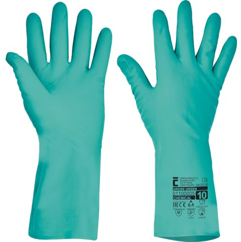 CERVA Grebe Nitrilhandschuhe, Grün, 33 cm (9)