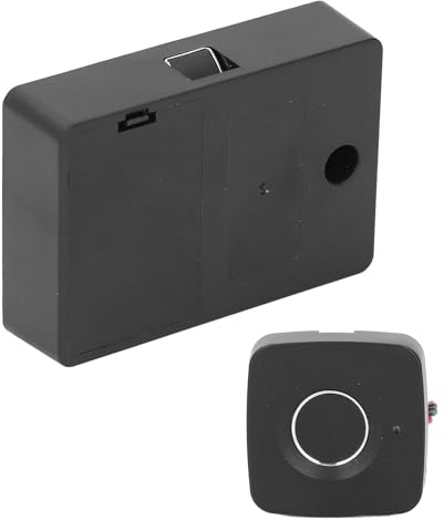 Sonew Schnell Entriegelndes Fingerabdruck-Schubladenschloss, USB-Aufladung, Atemlicht, Breite Anwendung, Elektrisches Schubladenschloss für den Büro- und Privatgebrauch (BLACK)