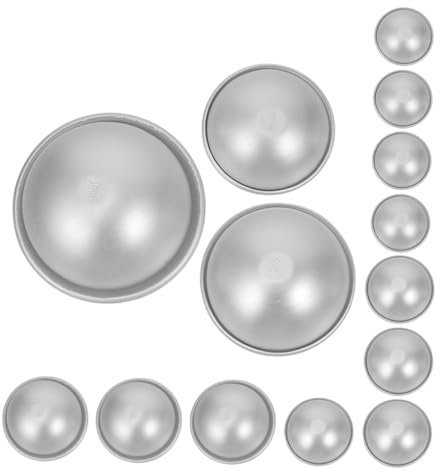 PLAFOPE 16stücke Teiliges Bath Ball Making Mold Aus Aluminiumlegierung Runde Kugelform Langlebig Und Vielseitig Für Diy Badebomben Seifenherstellung Wiederverwendbar Und Hautfreundlich Für