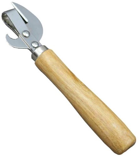 Abrelatas de metal manual seguro, removedor de tapas de estaño, de acero, profesional, ergonómico, con mango de madera, herramientas de cocina