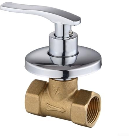 Entgoinggo 12 Inch Brass Drain Valve, Shower Flow Control Valves,Brass Shower Head Flow Control and Shut Off Valve, Quick Opening Drain Valve Plumbing Fitting (3/4”)