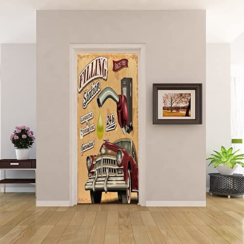 Türaufkleber Selbstklebend 3D Türtapete 100x210 TürPoster Fototapete PVC Türfolie Abnehmbar und Aufkleben Wasserdichte Wandtapete für Wohnzimmer Schlafzimmer Küche Auto
