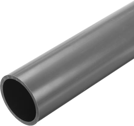QUARKZMAN Tube PVC Rigide Rond 51.8mm ID 60mm OD 30 cm de Long Haute Résistance pour Tuyau d'Eau, Aquarium, Réservoir à Poissons, Serre de Jardin, Gris
