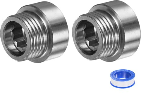 M METERXITY Shower Head Extension Arm, Stainless Steel G1/2 Male to Female Extension Pipe Fitting Adapter with PTFE Thread Seal Tape for Shower/Faucet, Pipe Plumbing Coupler 0.79/20mm 2-Pack