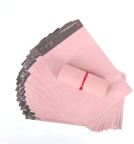 YINLUCK 50 Stück Versandbeutel, Kunststoff, Rosa, for Express-Verpackungsbeutel, Verdickte, wasserdichte Versandbeutel for Kleidungsstücke, Umschlagbeutel(20x30cm)