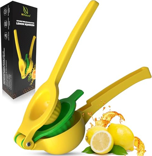 HI NATURE™ Presse Agrumes Manuel - Presse Citron - Presse Orange et Citron Vert - Extracteur de Jus Solide pour Cuisine - Nettoyage Facile - 7 cm Diamètre