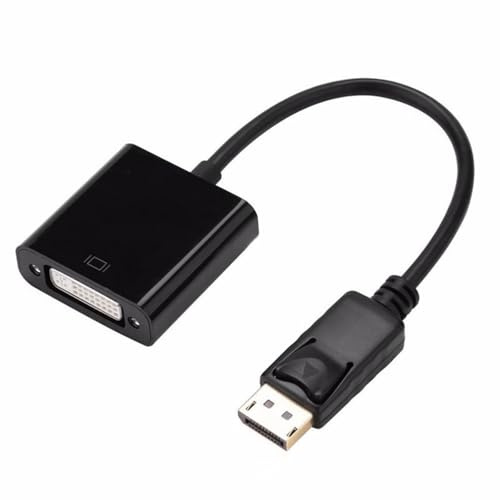 Whltzf Adaptador DisplayPort macho hembra 1080P a VGA/HDTV compatible con monitores de computadora, conectores HDTV, conectores dorados DVI
