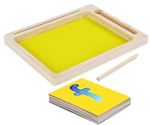 OFFSCH Montessori Sand Writing Tray for Toddlers Early Childhood Sensory Play Alphabet and Number Writing Educational Toy Preschool Learning Activities