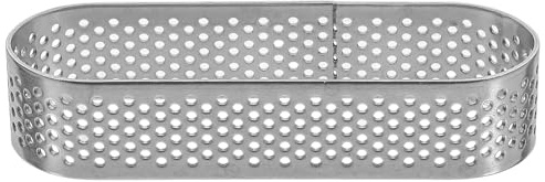 PartyKindom 1PC Oval Tartlet Mould Stainless Steel Cake Mold for Desserts Mousse Fruit Pies and Quiches Easy Release with Venting for Baking Perfection