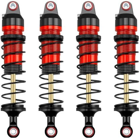 Runup 89mm verstellbarer RC Stoßdämpfer für 1/16 Tra-xxas Mini Maxx XRT 4WD | 4 Stück Aluminium vorne hintere Feder Dämpfer Set RC Auto Upgrade Teile