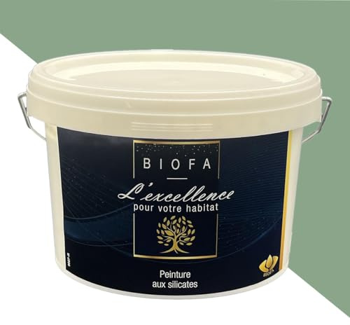 Biofa - Peinture écologique pour intérieur Murs & plafonds, finition Silicate – Sans solvants, faible en COV, sans odeurs – Très résistante – Multisupport - Application facile (Végétal, 1 Litre)
