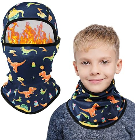 AYPOW Passamontagna in Pile Termico Bambini 2-8 Anni, Invernale Multifunzione Antivento Caldo Maschera da Sci da Ciclismo, Berretti Cappello con Scaldacollo per Ragazzi Ragazze Sport all'Aria Aperta