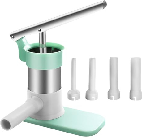PEPWE Máquina horizontal de embutidos multifuncional para rellenar salchichas de carne para preferencias de grosor y longitud, relleno higiénico de carne