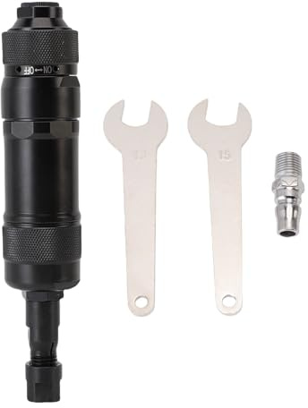 Oreilet Herramienta de Amoladora Neumática, 24000 RPM, Amoladora Neumática Recta Compacta de 1/4 pulg., 0,5-0,7 Mpa, Pinza de 6 Mm, para Esmerilado, Pulido y Reparación Soldadura