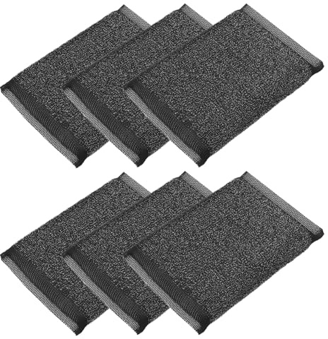 NULYLU 6 Pezzi Spugne in Acciaio Nero per Pulizia Cucina, Abrasive Non Graffianti per Piatti e Pentole, Spugne Heavy-duty in Filo D'acciaio per Uso Domestico