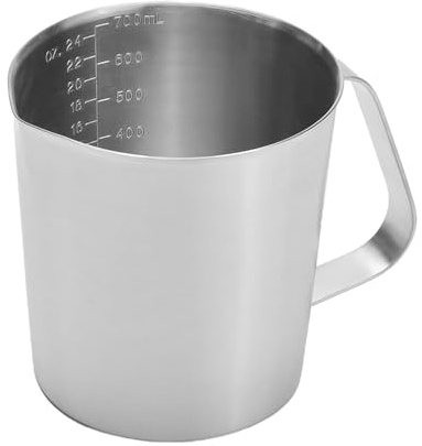 Othmro 700ml Measuring Cup 304 Stainless Steel, Graduated Beaker Measuring Jug Liquid Container for Baking Cooking Kitchen Lab Measure Tool 1pc