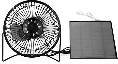 NIMOA Mini Ventilador - Panel Solar Powered USB Portátil Ventilador de Enfriamiento de Ventilación