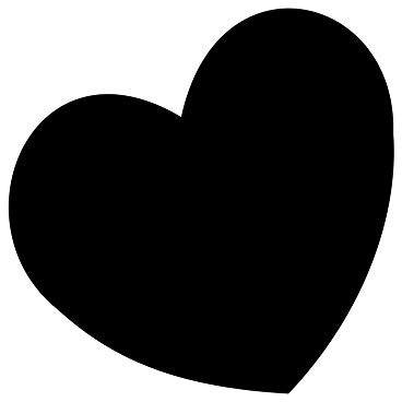 Pizarra adhesiva negra para pared para escribir y borrar con tiza. Lámina de vinilo no removible. Mod: Corazón 29'5 x 27'5 cms