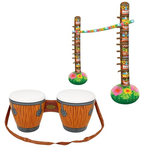 FNA FASHIONS® Hawaii Aufblasbare Bongo Trommel und Limbo Tropisches Barspiel Strandparty Quelle
