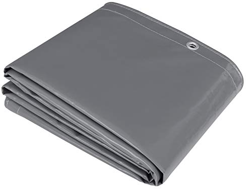 Laneetal Abdeckplane mit Ösen 2x3m, 500g/m² PVC Winterschutz Plane Gewebeplane Ripstop-Gewebe Reißfest Universell für Pool, LKW, Holz Gartenmöbel | Abdeckung, Schutzplane,Dunkelgrau